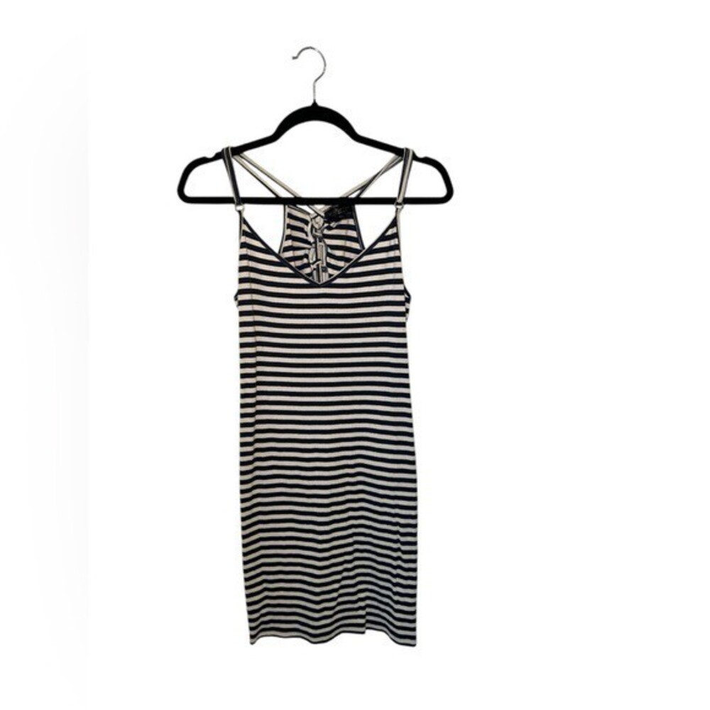 Topshop blue and white stripped mini dress
